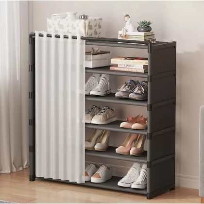 8-Layer Shoe Rack Organizer with Fabric Dustproof Cover 8-Layer Shoe Rack Organizer with Fabric Dustproof Cover