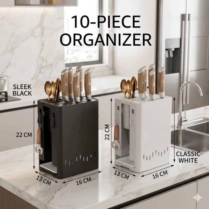 Multifunctional Kitchen Knife Block Organizer 2 of 4