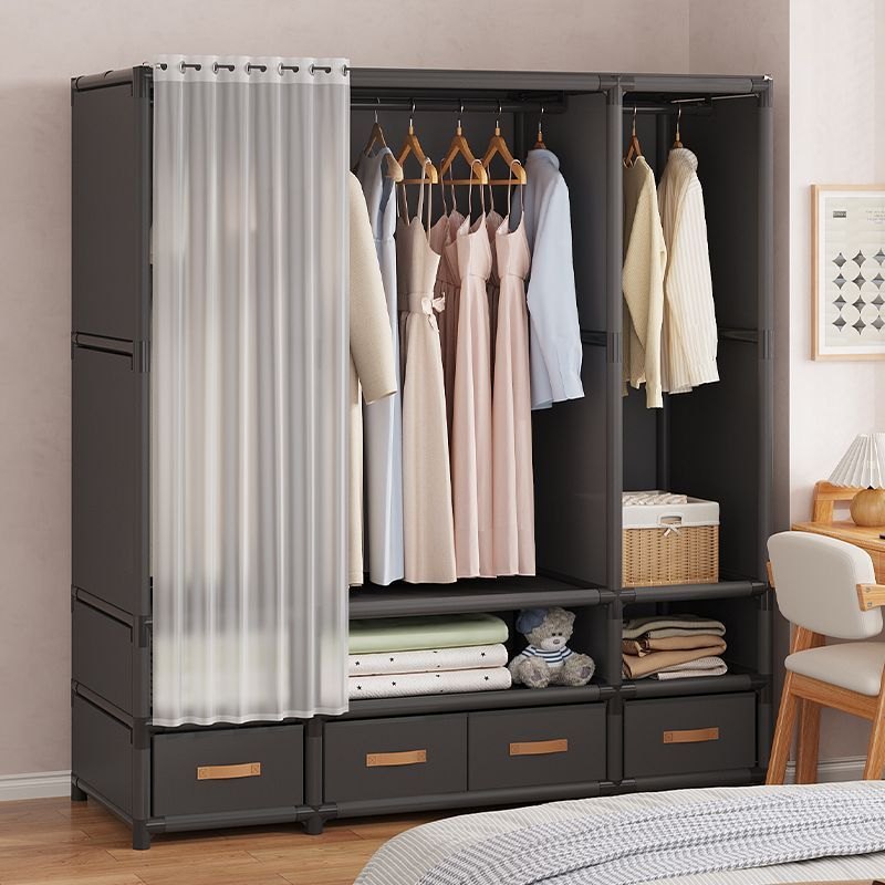 Elegant Heavy Duty Metallic Wardrobe 3 of 8