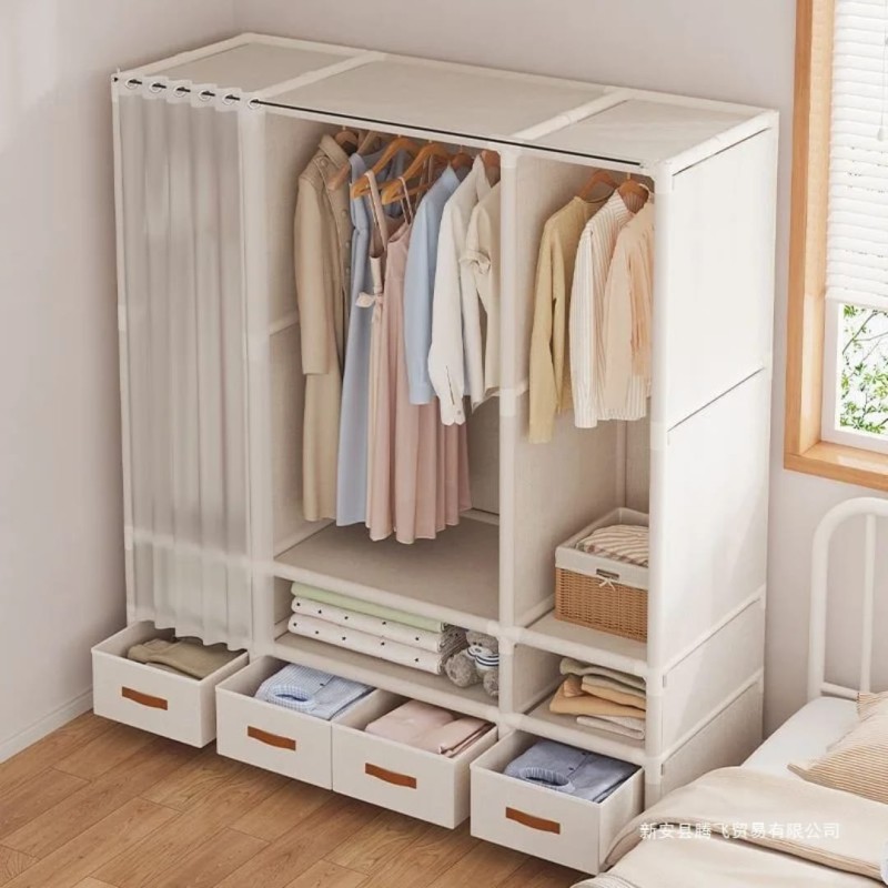 Elegant Heavy Duty Metallic Wardrobe 2 of 8