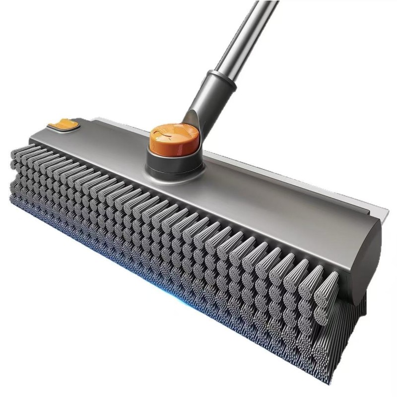 Premium Quality 3-in-1 Floor & Bathroom Cleaning Brush with Built-in Scraper/Squeegee & Clip 3 of 6