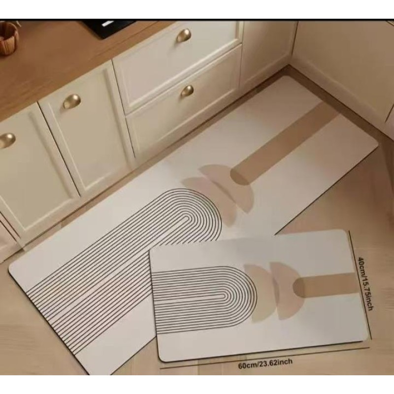 2pcs Rubber Bottom Anti-Slip Kitchen Mats 3 of 5