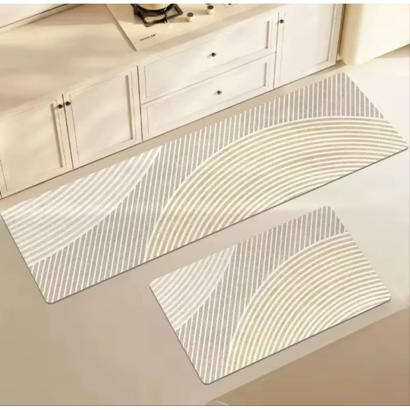 2pcs Rubber Bottom Anti-Slip Kitchen Mats 2 of 5