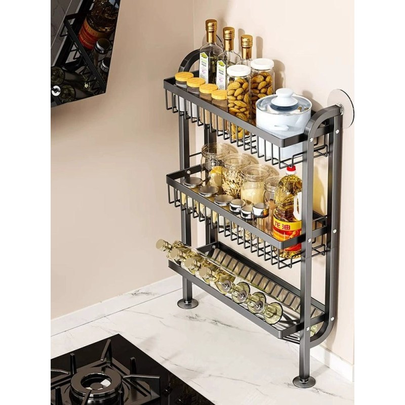 3-Tier Wall-Mounted Kitchen Storage Rack 4 of 4