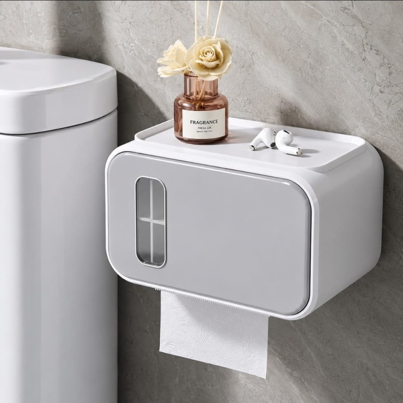 Premium Waterproof Bathroom Toilet Paper Holder 4 of 6