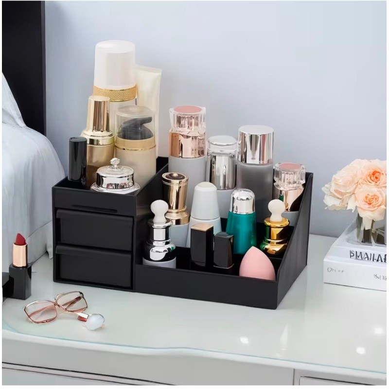 Cosmetic Storage Box with Drawers 2 of 6