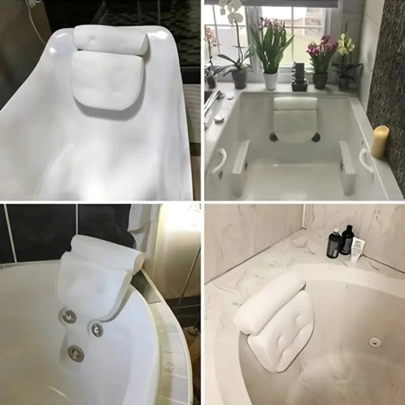 Premium Bathtub pillow with powerful suction cups 6 of 9