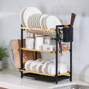 Sleek Design Metallic Dish Rack